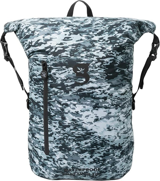 geckobrands Lightweight 30L Waterproof Backpack - Lightweight Watertight Outdoor Bag Hiking Traveling Light Water Activities