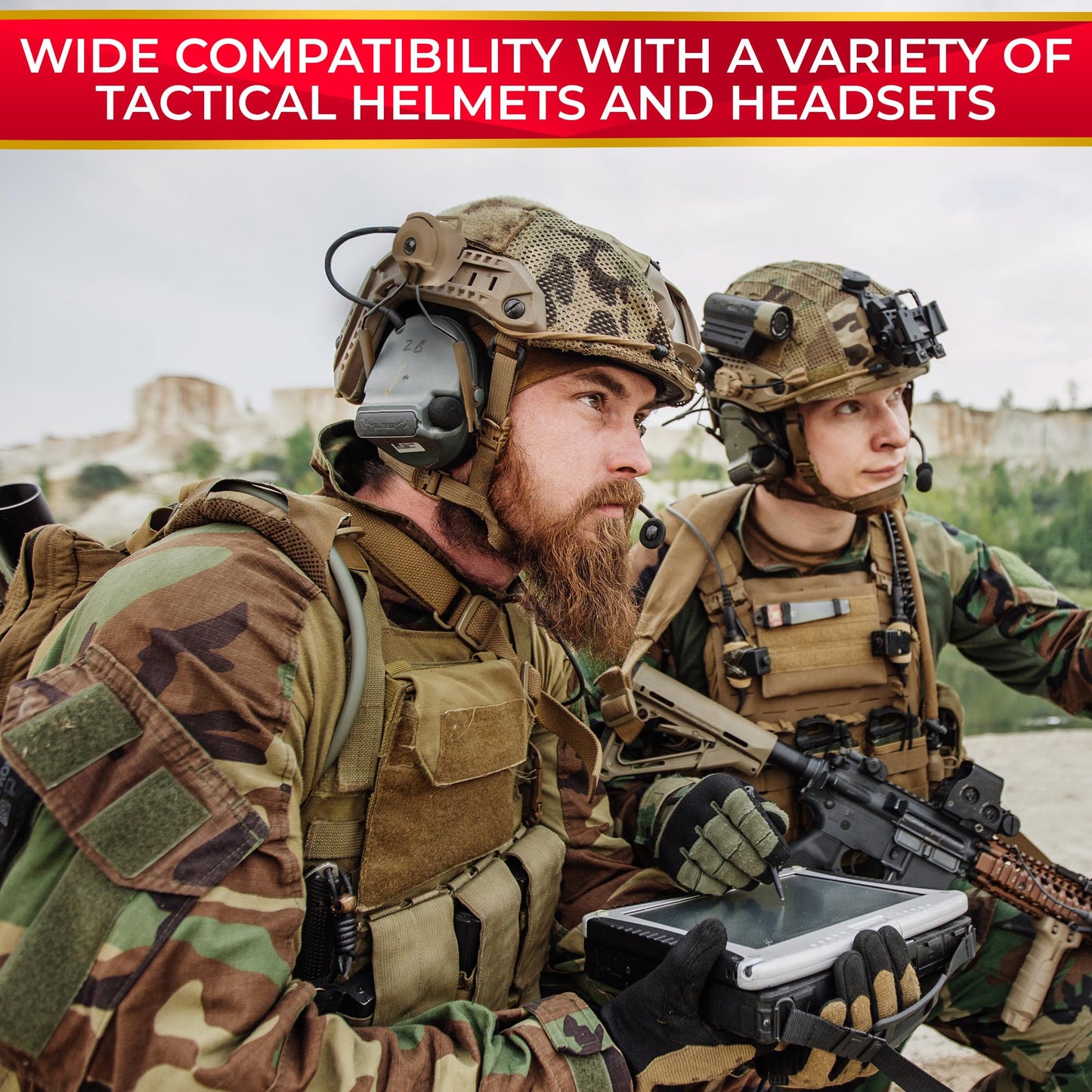 Peltor Comtac I & II Peltor Arc Rail Adapter - Arc Rail Headset Adapter Tactical Helmet Rail Suspension Mount Version for Airsoft Activities Ear Protection Peltor Helmet Mount