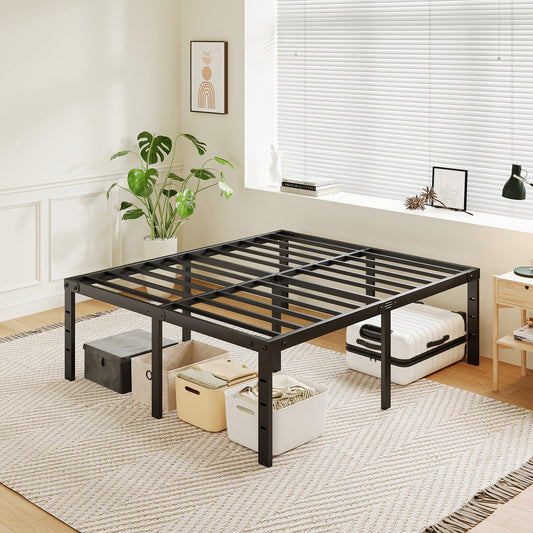 AGXI 20 Inch California King Bed Frames Heavy Duty Tall Metal Cal King Platform with Large Storage Space, Easy Assembly Strong Bearing Capacity, Noise Free
