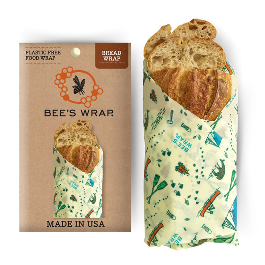 Bee's Wrap Beeswax Wraps for Food - Honeycomb Bread Wrap - Made in USA Reusable Bread Storage Bags - Organic & Eco-Friendly Alternative to Aluminum Foil, Sourdough Bags & Plastic Wrap