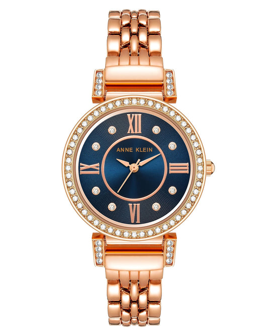 Anne Klein Women's Premium Crystal Accented Bracelet Watch, AK/2928