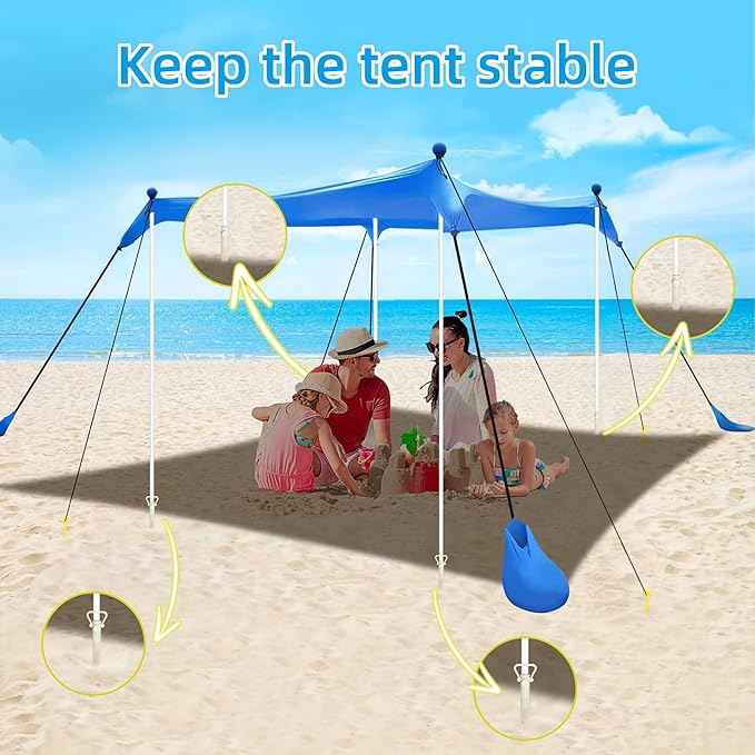 UMARDOO Beach Tent Sand Anchor,Sun Shelter Stand Holder Tent Stakes Ground Anchors Stakes,Camping Stakes Tarp Stakes for Tent Rain Tarps Canopy Camping Hiking (2 PC Beach Anchors)