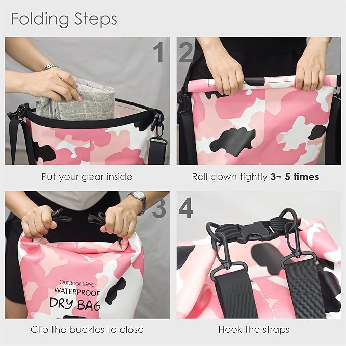 Waterproof Dry Bag Backpack 5L/10L/20L/30L/40L, Roll Top Floating Waterproof Storage Bags for Kayaking, Boating, Swimming, Hiking, Camping and Fishing