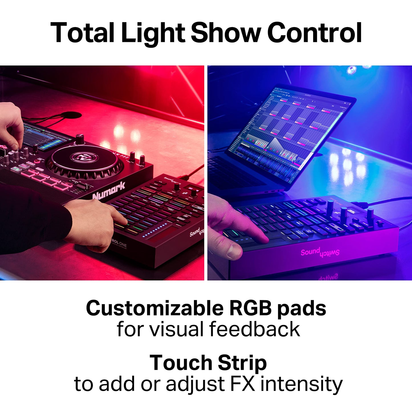 SoundSwitch Control One – Professional DMX DJ Lighting Controller with 3 Months SoundSwitch Software Access and DMX Lights and Phillips Hue Support