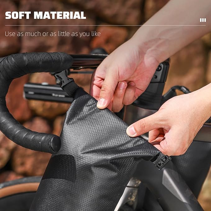 Lixada Bike Fork Bag 5L Bicycle Bag Bicycle Front Bag Bicycle Fork Bag Waterproof Dry Bag Bike Riding Bag Bike Panniers for Mountain Bikes Road Bikes