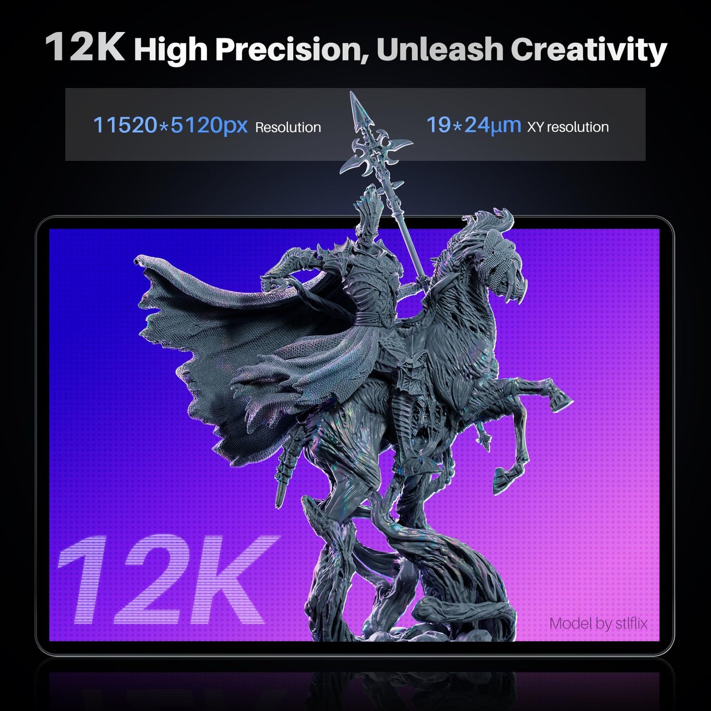 ELEGOO Saturn 4 Ultra 12K MSLA Resin 3D Printer, Smart Mechanical Sensor, Fast Printing Up to 150mm/h, AI Camera, WiFi Cluster Printing, Automatic Leveling, Large Printing Size 218.88*122.88*220mm³