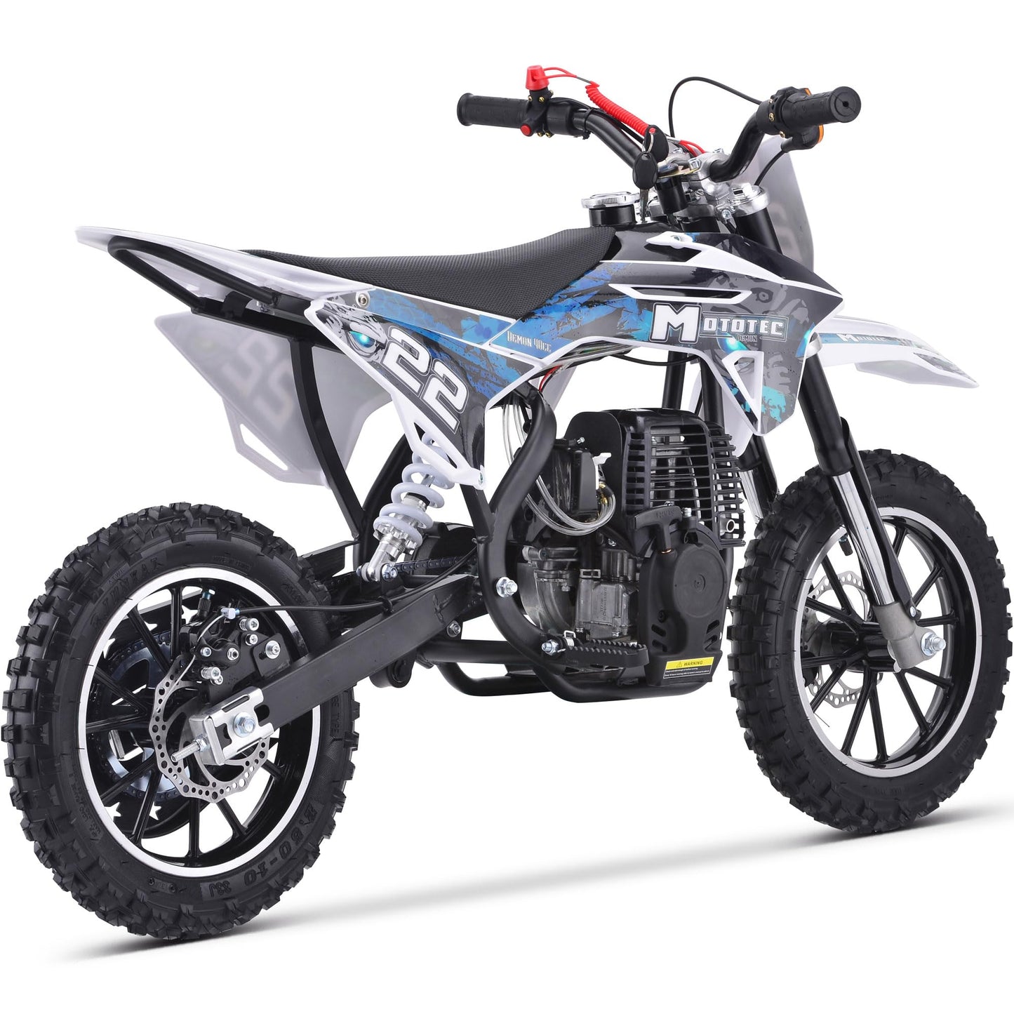 MotoTec Demon Dirt Bike 40cc 4-Stroke Blue