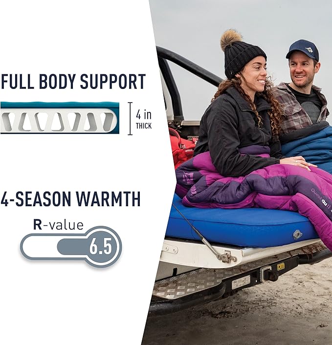 Sea to Summit Comfort Deluxe Self-Inflating Foam Double Sleeping Pad, Byron Blue