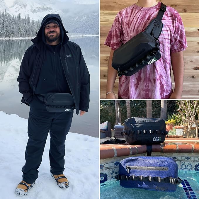 Waterproof Waist Pack 2.5L | Waterproof Belt Bag with Wide, Comfortable Waist Strap, Floating Waterproof Fanny Pack for Travel, Fly Fishing, Beach, Swimming, Paddleboarding, Kayaking (Black)