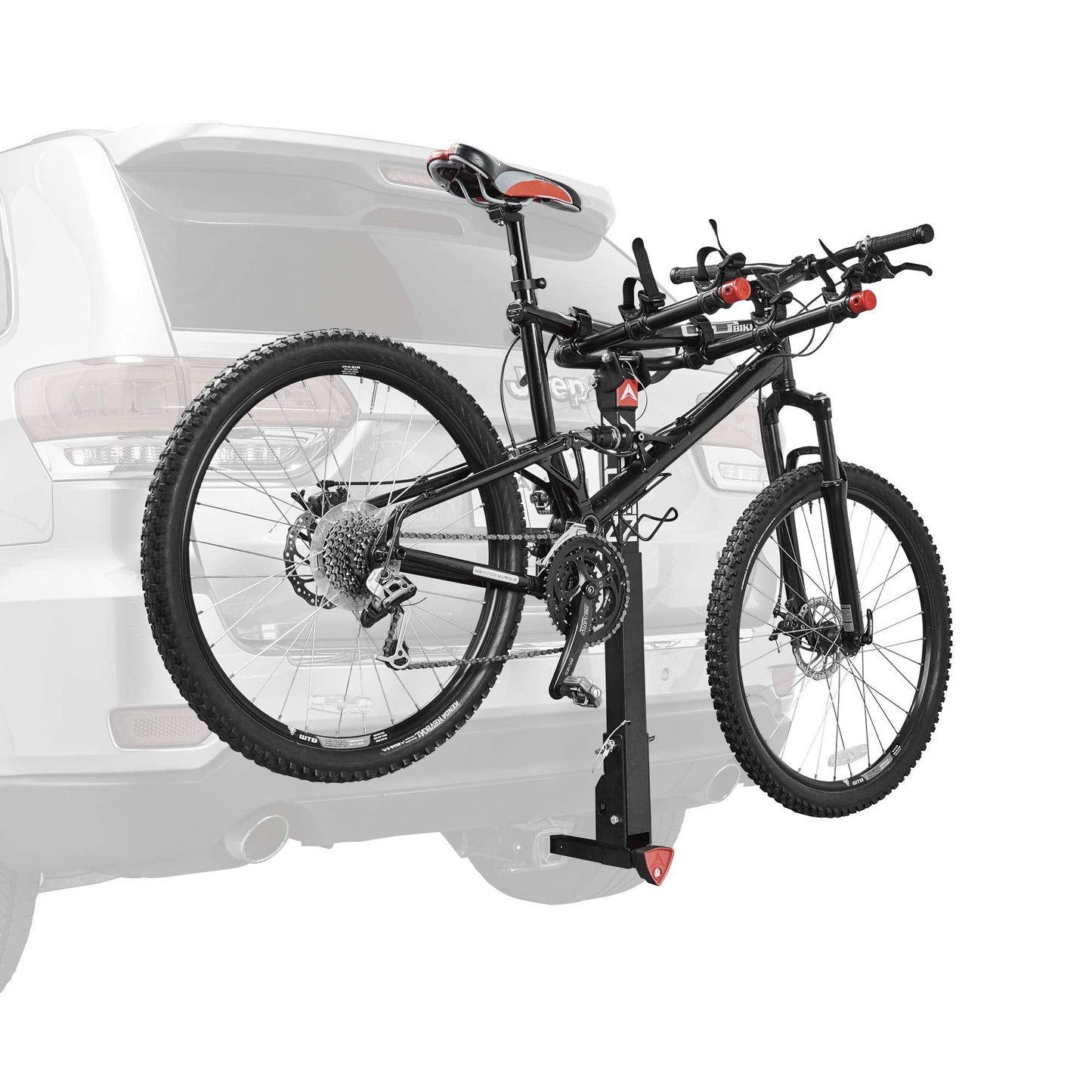 Allen Sports Deluxe Locking Quick Release 3-Bike Carrier for 2 in. & 1 4 in. Hitch, Model 532QR, Black