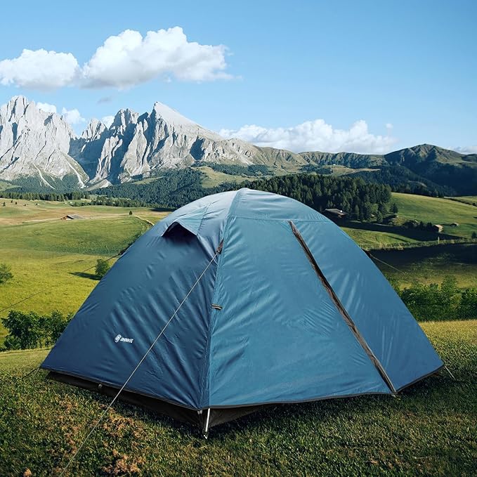 Backpacking Tent for Camping 2/3/4 Person Hiking Ultralight Tent for Waterproof Windproof Outdoor Two Doors Tents Easy Quick Setup Lightweight Tent Instant Tent