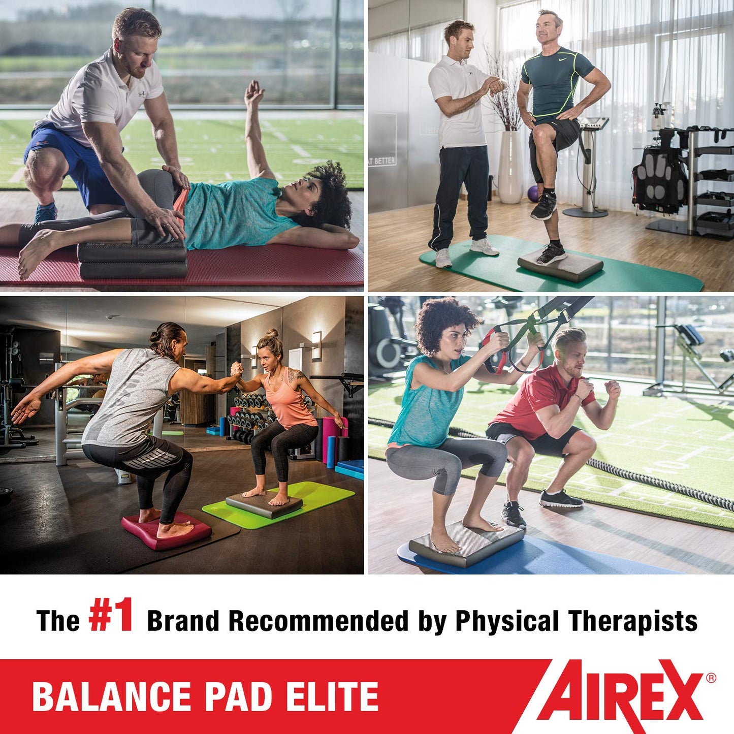 AIREX Elite Premium Non Slip Foam Balance Pad with Waterproof and Tear Proof Design for Workouts, Physical Therapy, and More, Lava Gray