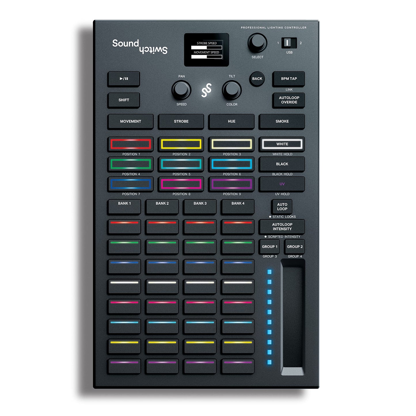 SoundSwitch Control One – Professional DMX DJ Lighting Controller with 3 Months SoundSwitch Software Access and DMX Lights and Phillips Hue Support