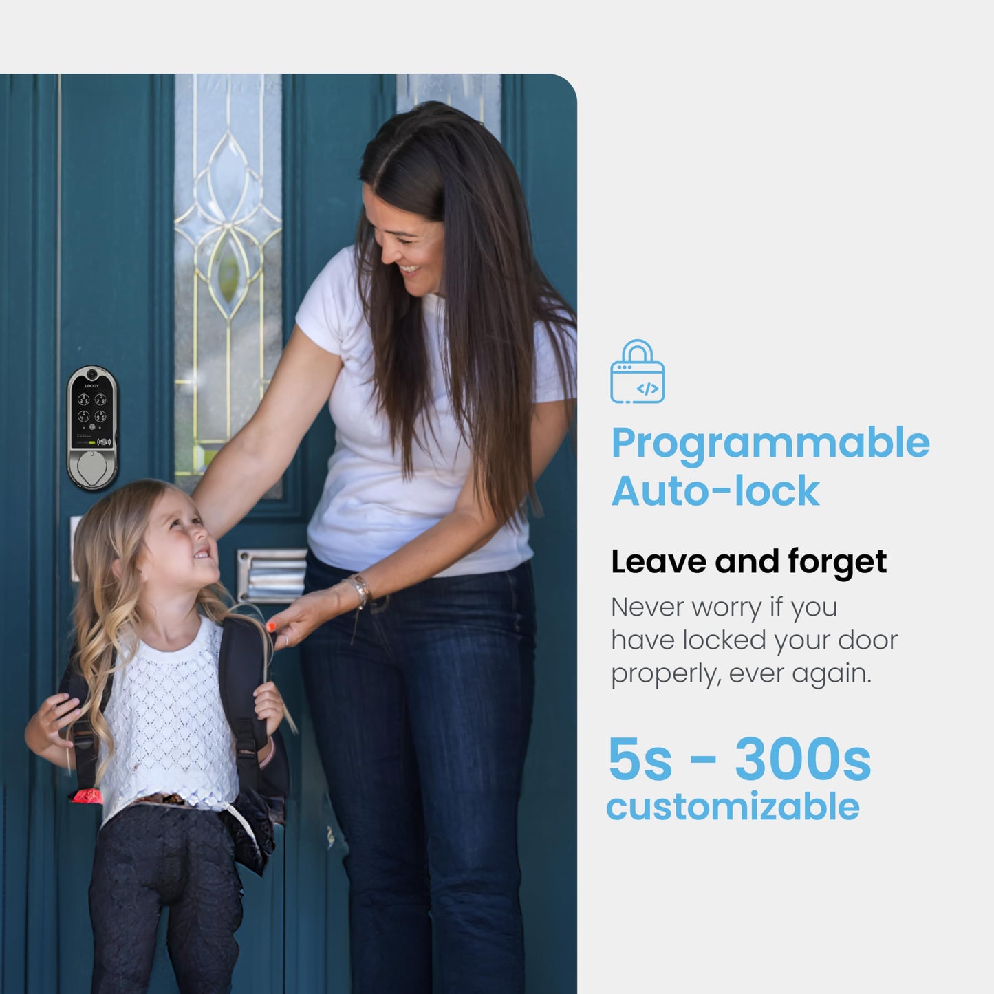 (Refurbished) Lockly Vision Smart Lock with Camera, Video Doorbell Keyless Entry Door Lock Wi-Fi, PIN Genie Keypad, Fingerprint, Auto Lock, Remote Control, Easy Installation, No Monthly Fee
