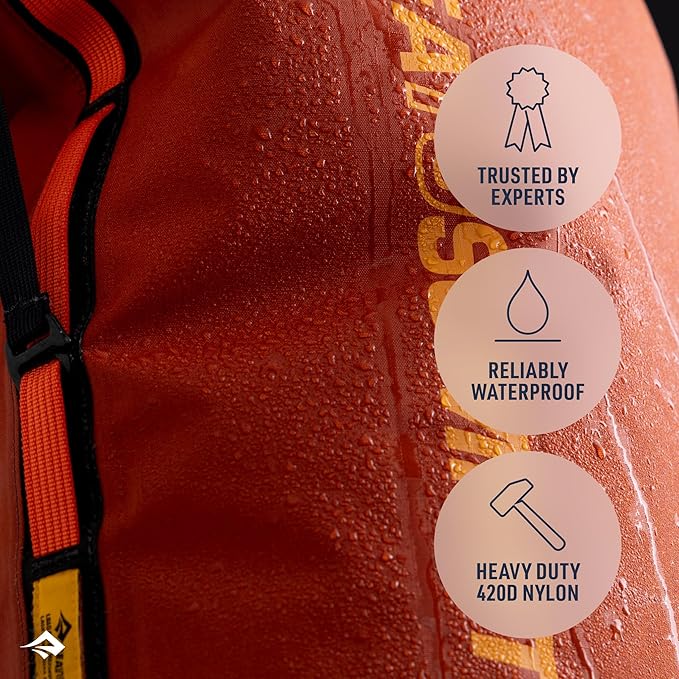 Sea to Summit Big River Dry Backpack with Adjustable Harness, 30 Liter, Picante Red