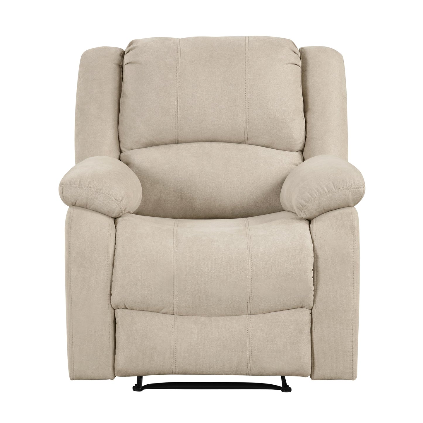 Lexicon Manual Recliner Sofa Chair, Home Theater Seating, Wall Hugger Manual Reclining Nursery Chair for Bedroom/Living Room/Office/Apartment, Oatmeal Textured Fabric