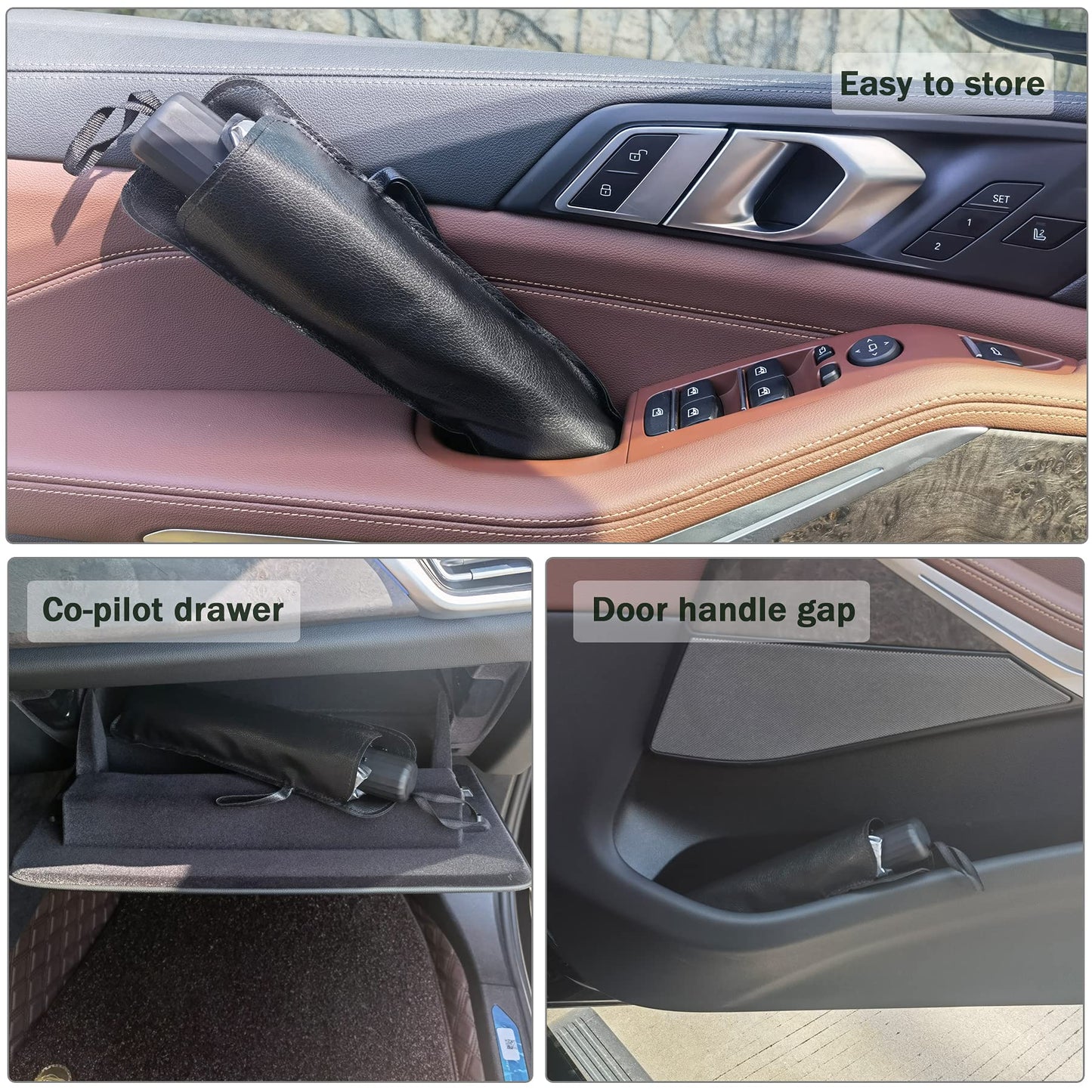 Amiss Foldable Windshield Sun Shade Umbrella - UV Reflecting Car Sunshade Cover (3155 Inch)