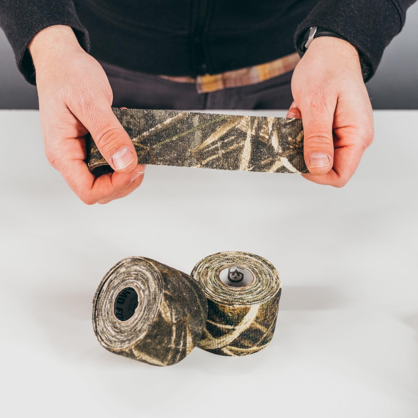 GEAR AID Camo Form Self-Cling and Reusable Camouflage Wrap, Snow, 2” x 144” Roll
