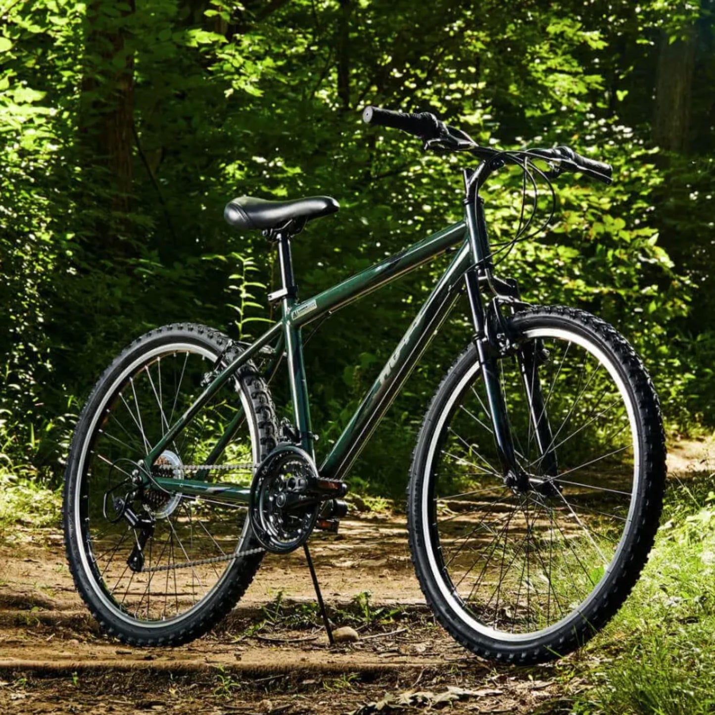 Huffy Hardtail Mountain Trail Bike 24 inch, 26 inch, 27.5 inch, 26 Inch Wheels/17 Inch Frame, Military Green Gloss