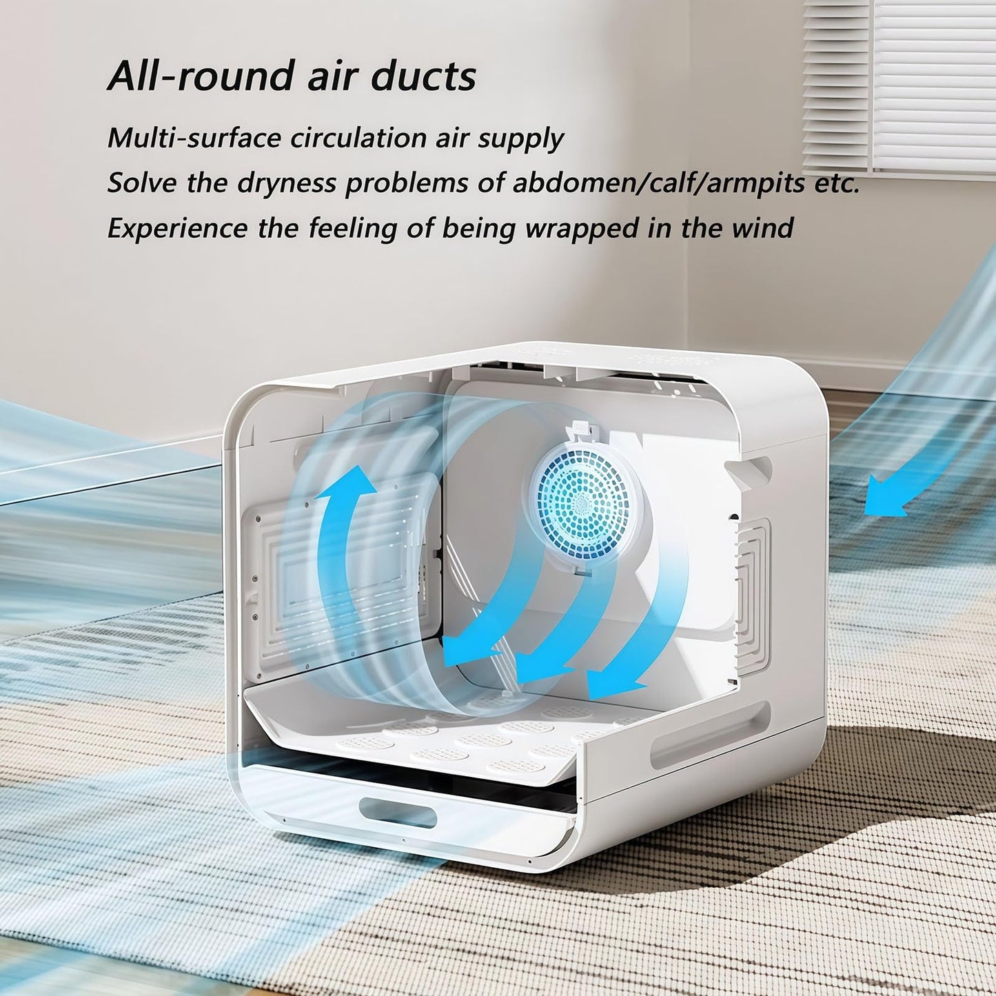 WENMEE Ultra-Quiet Pet Dryer Box for Cats & Small Dogs, Low-Noise Dog Hair Dryer with Mechanical Knob Temperature Control