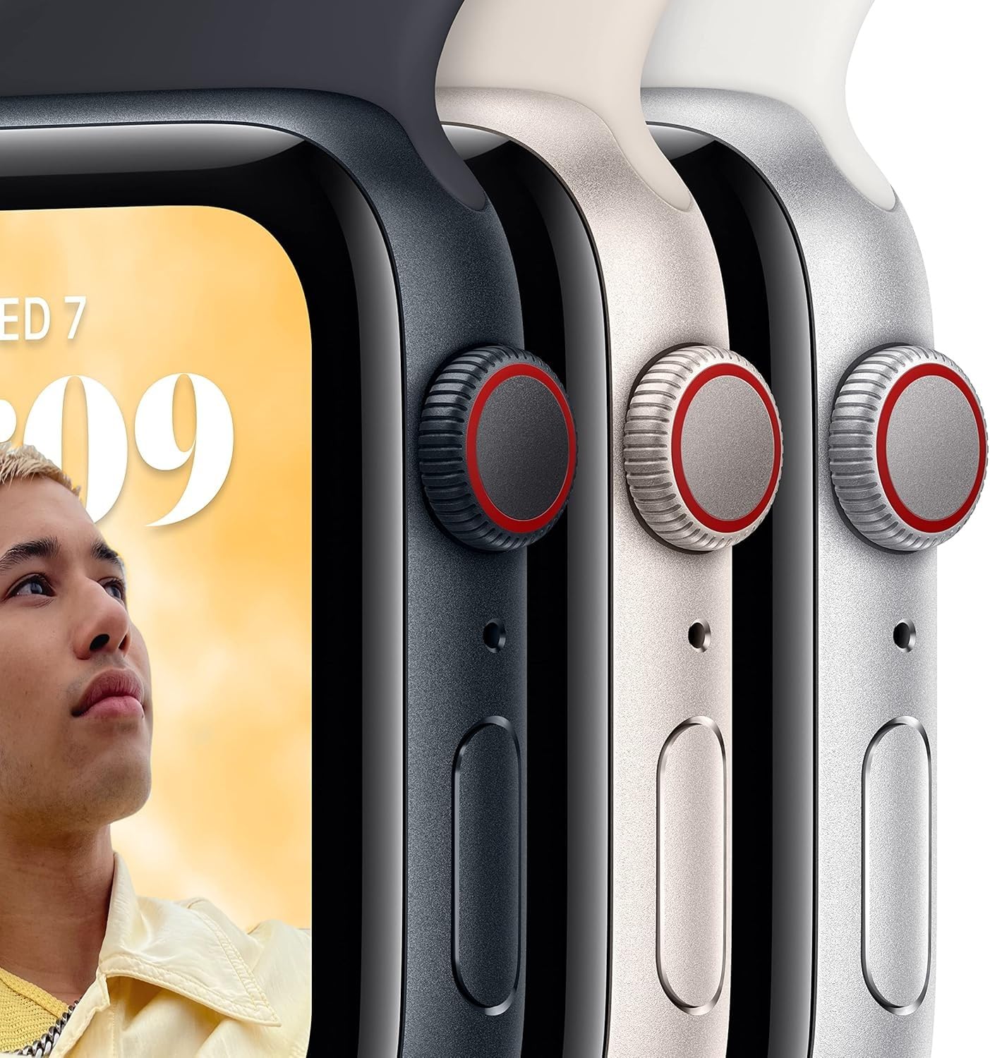Apple Watch Series 9 (GPS + Cellular 45mm) Midnight Aluminum Case with Midnight Sport Band M/L (Renewed)