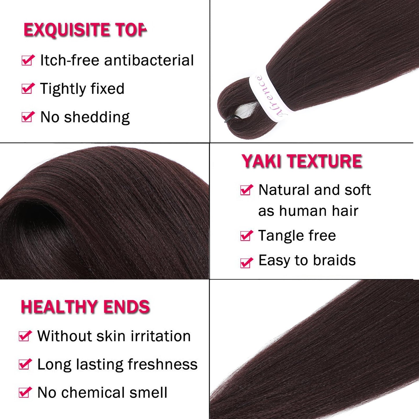 Alrence Pre Stretched Braiding Hair Long Braid 30 Inch 8 Packs Professional Braiding Hair Extensions Synthetic Crochet Twist Braids (30 Inch, 33#)