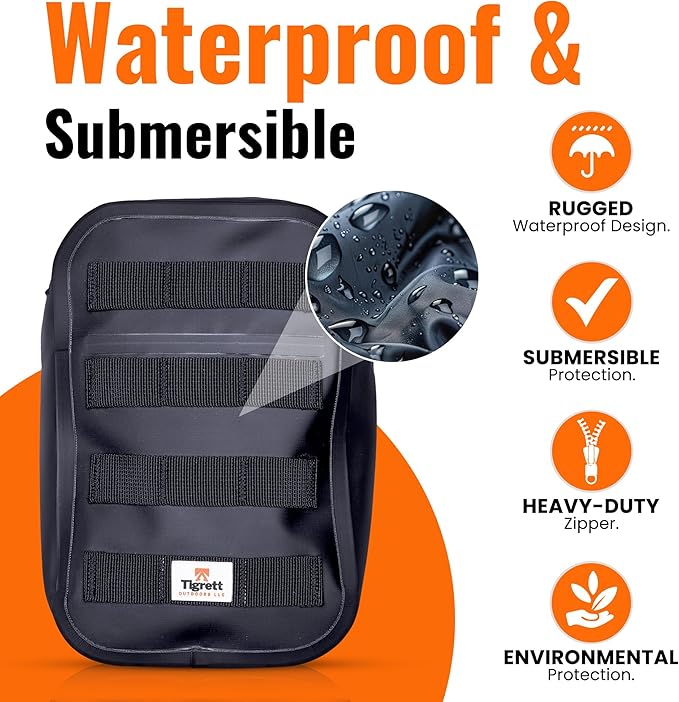 Dry Shield MOLLE Faraday Bag (9.5" x 6" x 2.5"), Signal Blocking, Waterproof & Submersible Tactical Bag with RF Shielding for Electronic Security