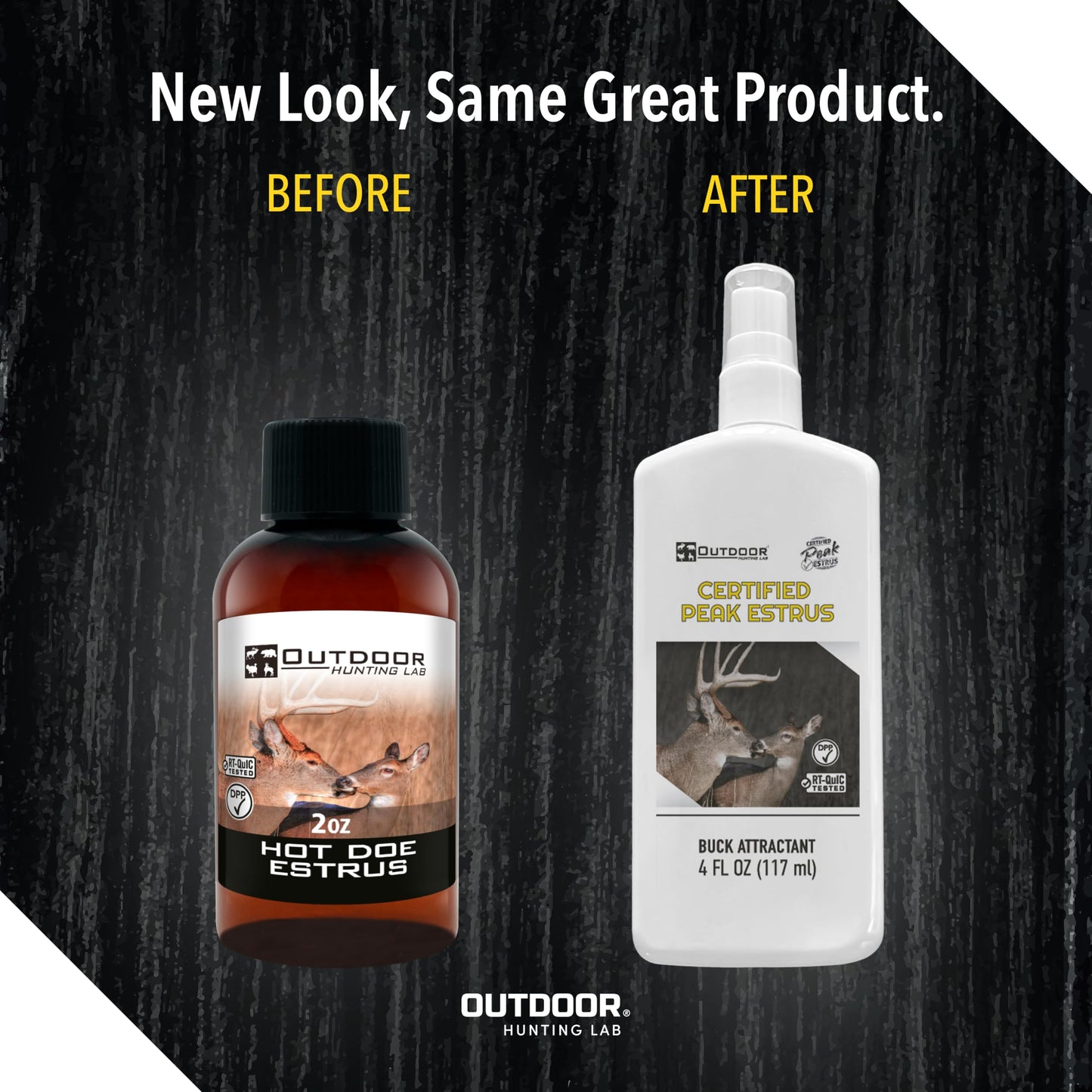 Certified Peak Doe Estrus Spray | 2 oz | 4 Bottles | Doe in Heat Urine for Hunting | Drag N’ Drip Included | Deer Scents