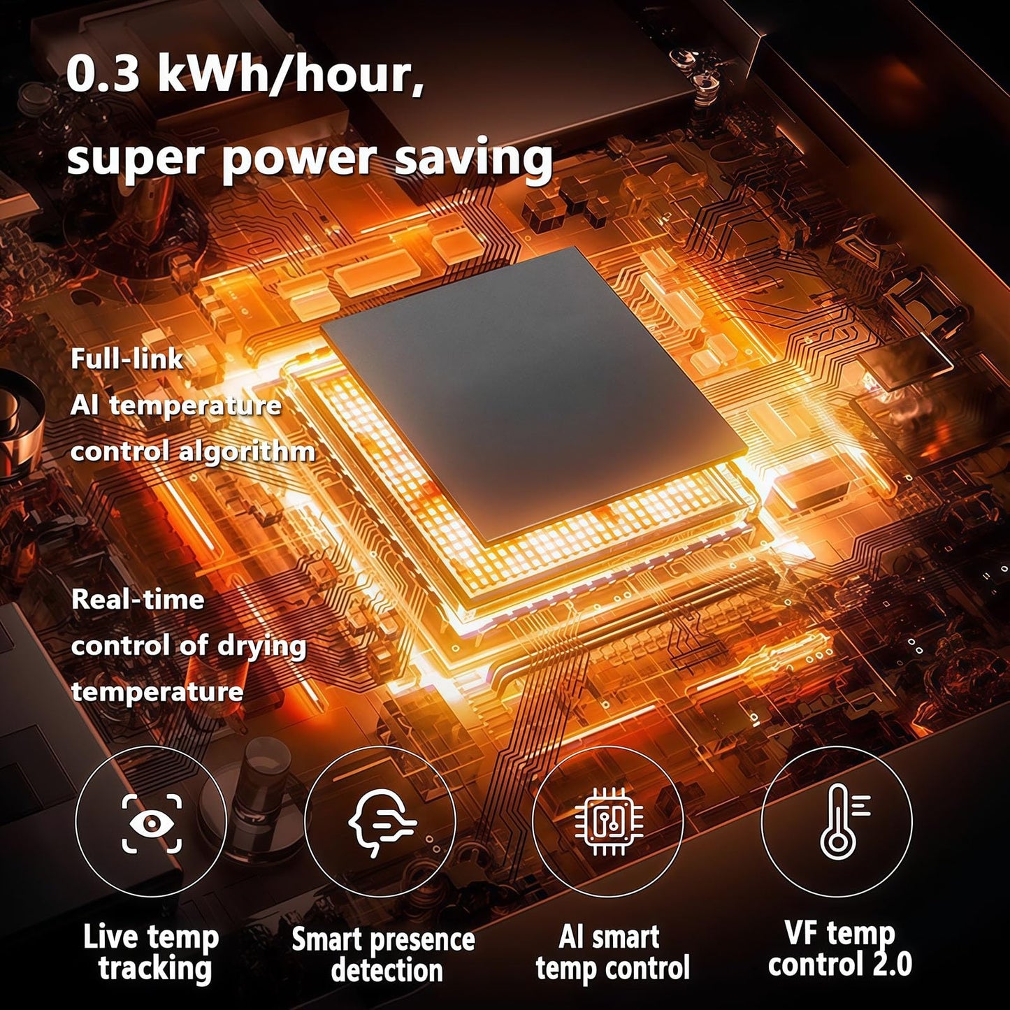 WENMEE Ultra Quiet Pet Dryer Box for Cats,35dB Low Noise Electric Grooming Blower，Energy Saving 0.3kWh/Hour