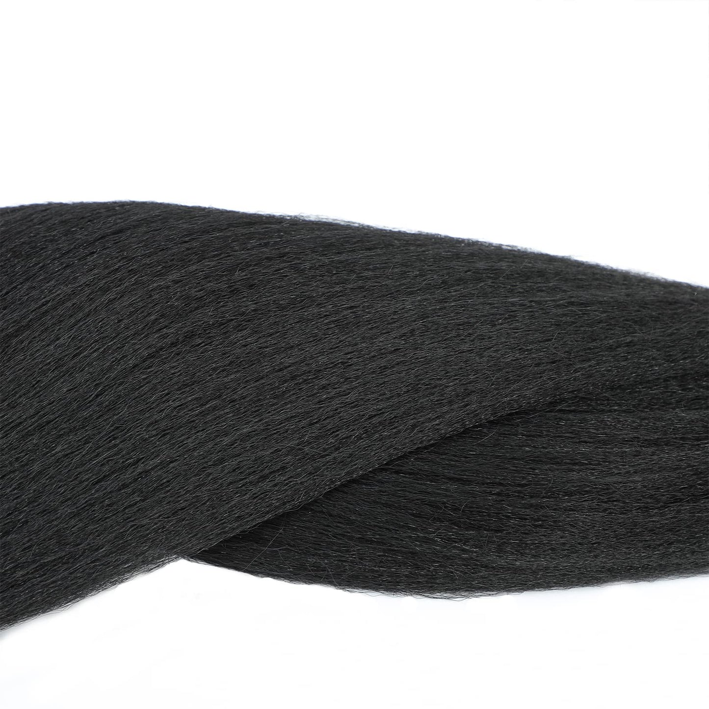 Alrence Pre Stretched Braiding Hair Long Braid 14 Inch 8 Packs Professional Braiding Hair Extensions Synthetic Crochet Twist Braids (14 Inch, 1B#)