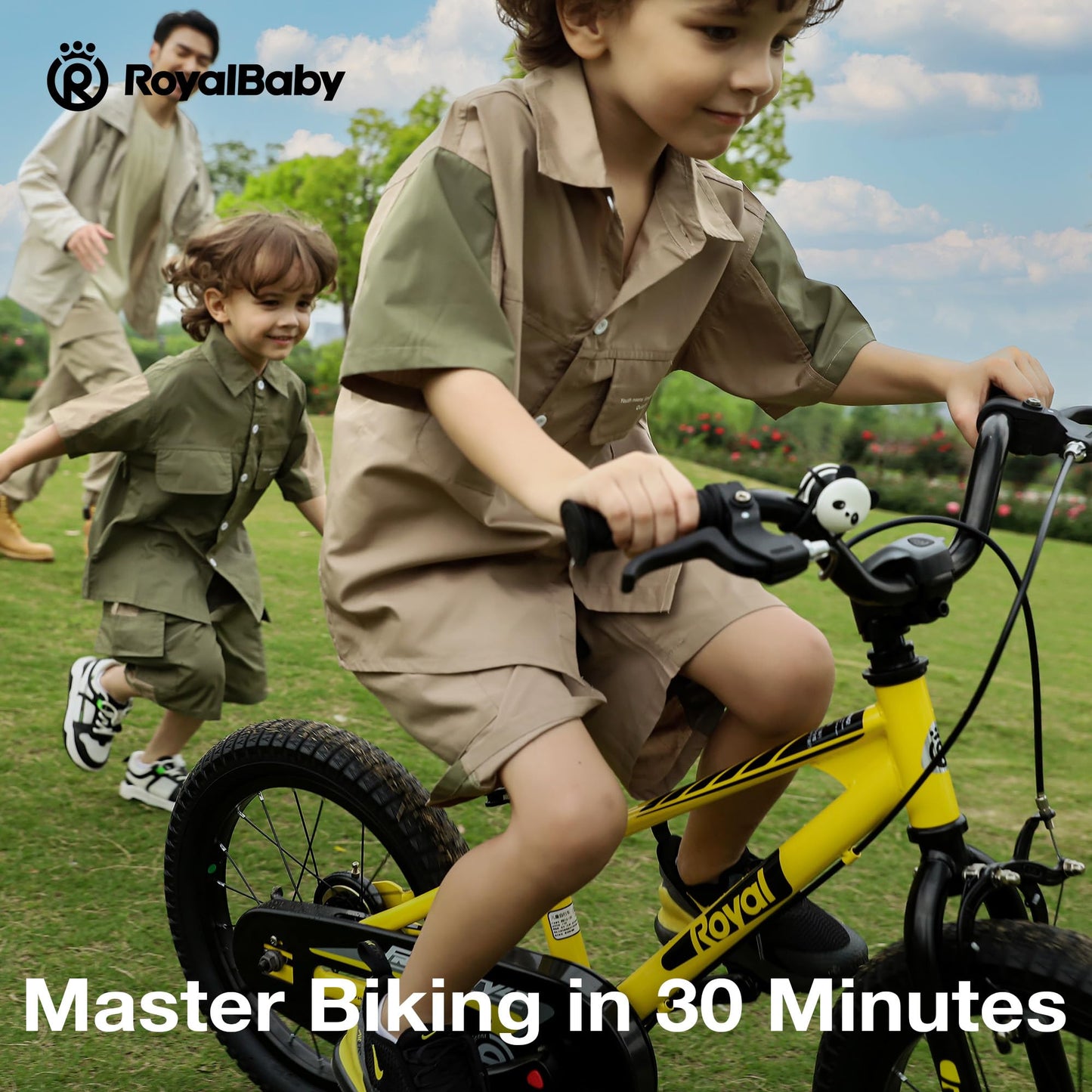 Royalbaby Freestyle EZ Kids Bike, Easy Learn Balancing to Biking, 14 Inch Balance & Pedal Bicycle, Instant Assembly Toddlers Boys Girls Ages 3-5 Years, 14" Green