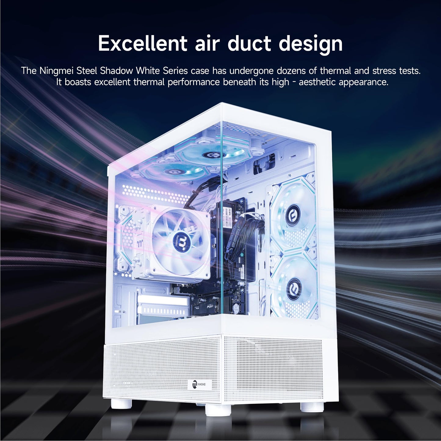 NINGMEI Soul Gaming PC Desktop,AMD Ryzen 5 5600GT 6 core 3.6GHz(up to 4.6GHz),AMD Radeon Vega 7 Graphics,16GB DDR4 RAM 3200MHz,1TB NVME SSD,550W PSU, Windows 11 Home 64-bit,White