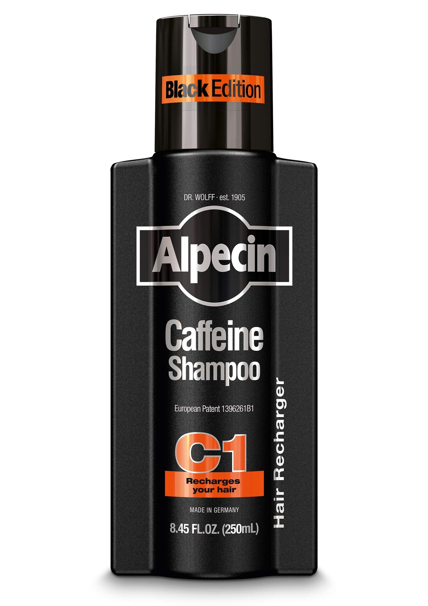Alpecin Caffeine Shampoo C1 Black Edition with Bold Fragrance 8.45 oz I Hair Performance Enhancer Promotes Natural Hair Growth and Thickness I Energizes Scalp