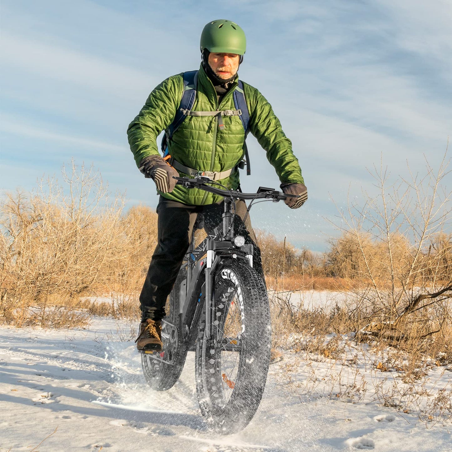 Vivi Electric Bike 26" x 4.0 Fat Tire Electric Bicycle, 1000W Peak Motor Electric Mountain Bike, 25MPH Ebikes for Adults with 48V 13AH Removable Lithium-Ion Battery, Up to 60 Miles