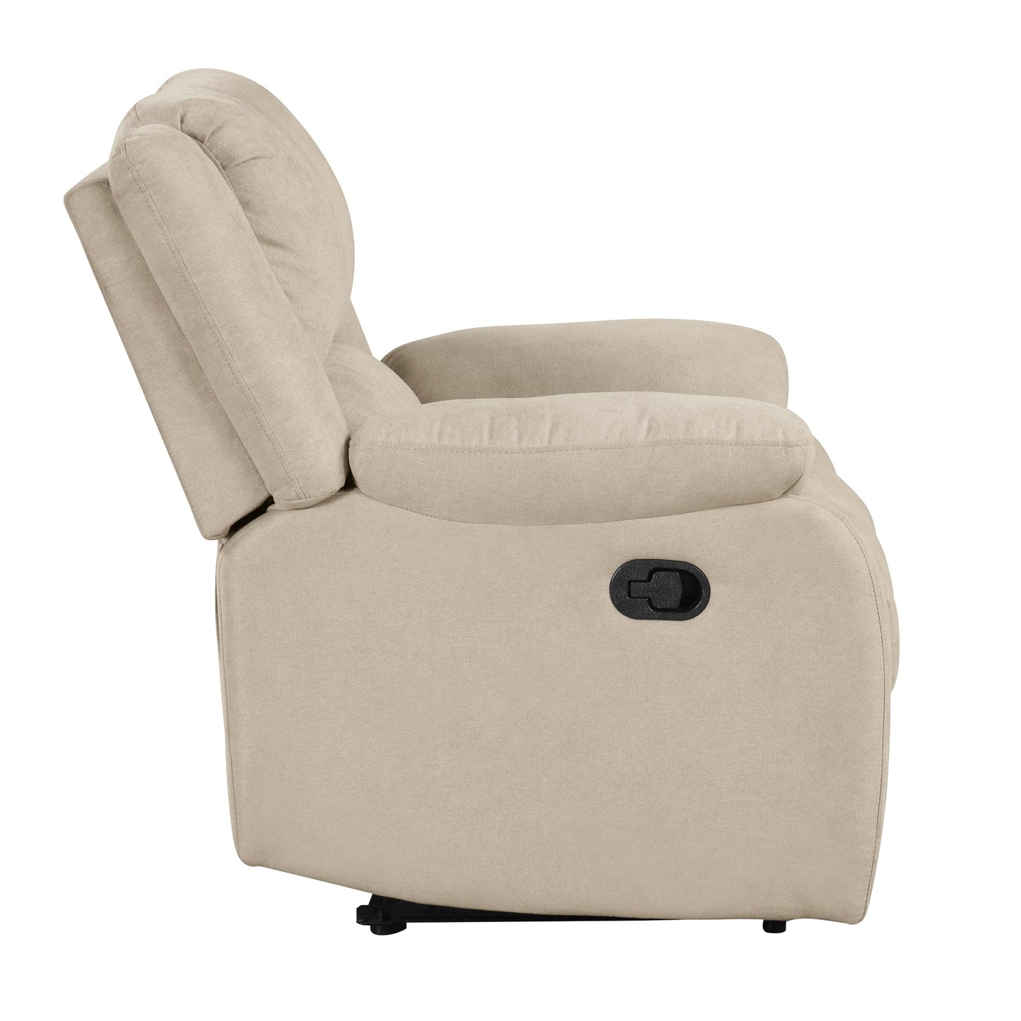 Lexicon Manual Recliner Sofa Chair, Home Theater Seating, Wall Hugger Manual Reclining Nursery Chair for Bedroom/Living Room/Office/Apartment, Oatmeal Textured Fabric