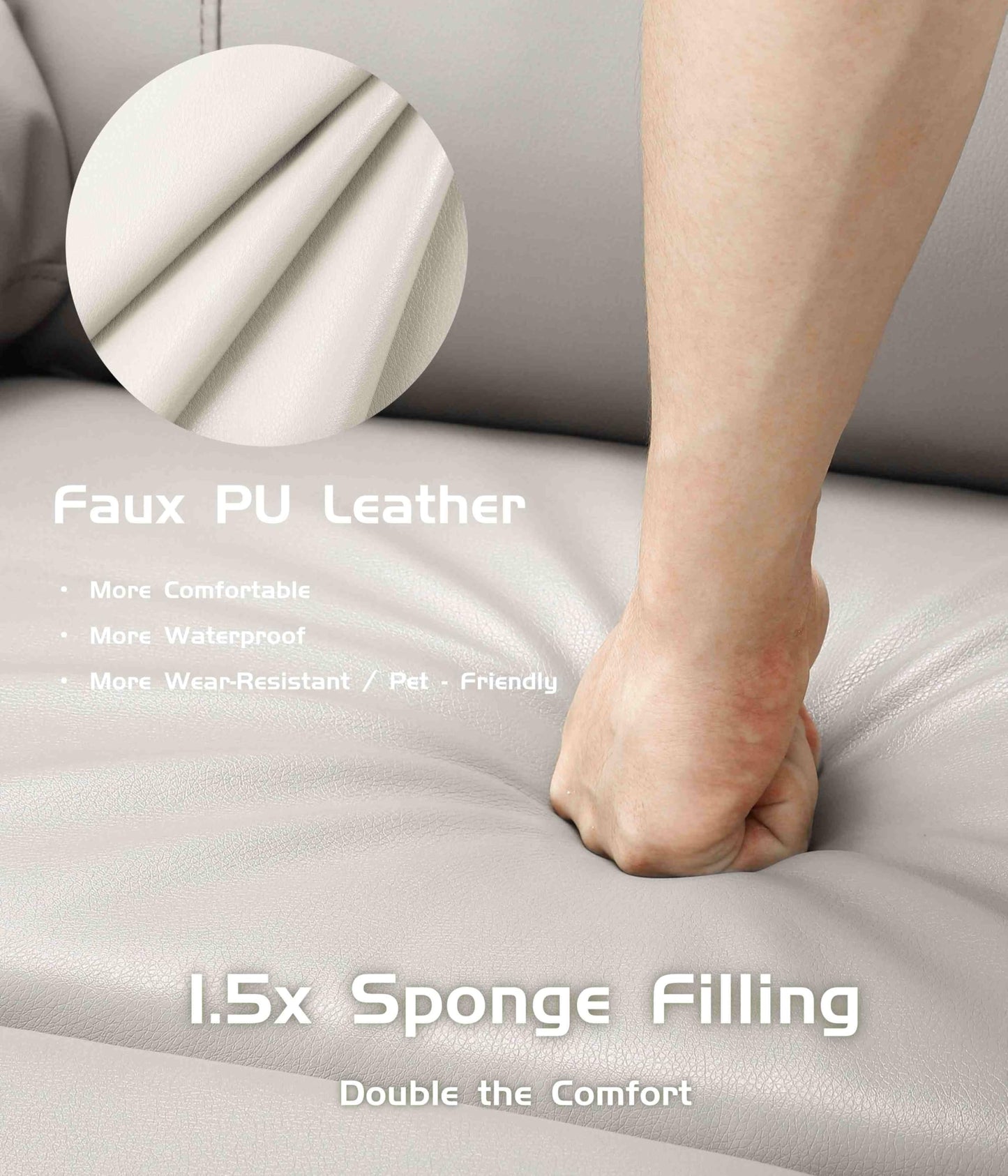 Power Lift Recliner Chair - Heat and Massage, Faux PU Electric Lift Recliner for Elderly & Mobility Impaired, Adjustable Back and Legs, Heavy Duty Lift Chair for Seniors