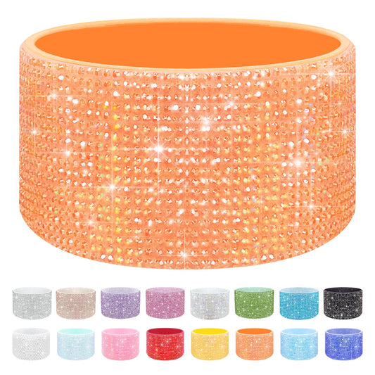 WORBSS Diamond Glitter Silicone Boot for Stanley Cup 40oz Tumbler & Simple Modern 30-40oz Trek Tumbler Accessories for 2.8-2.9 inch Trapezoidal Cylinder Base Water Bottles Bottom Anti-Slip Sleeve