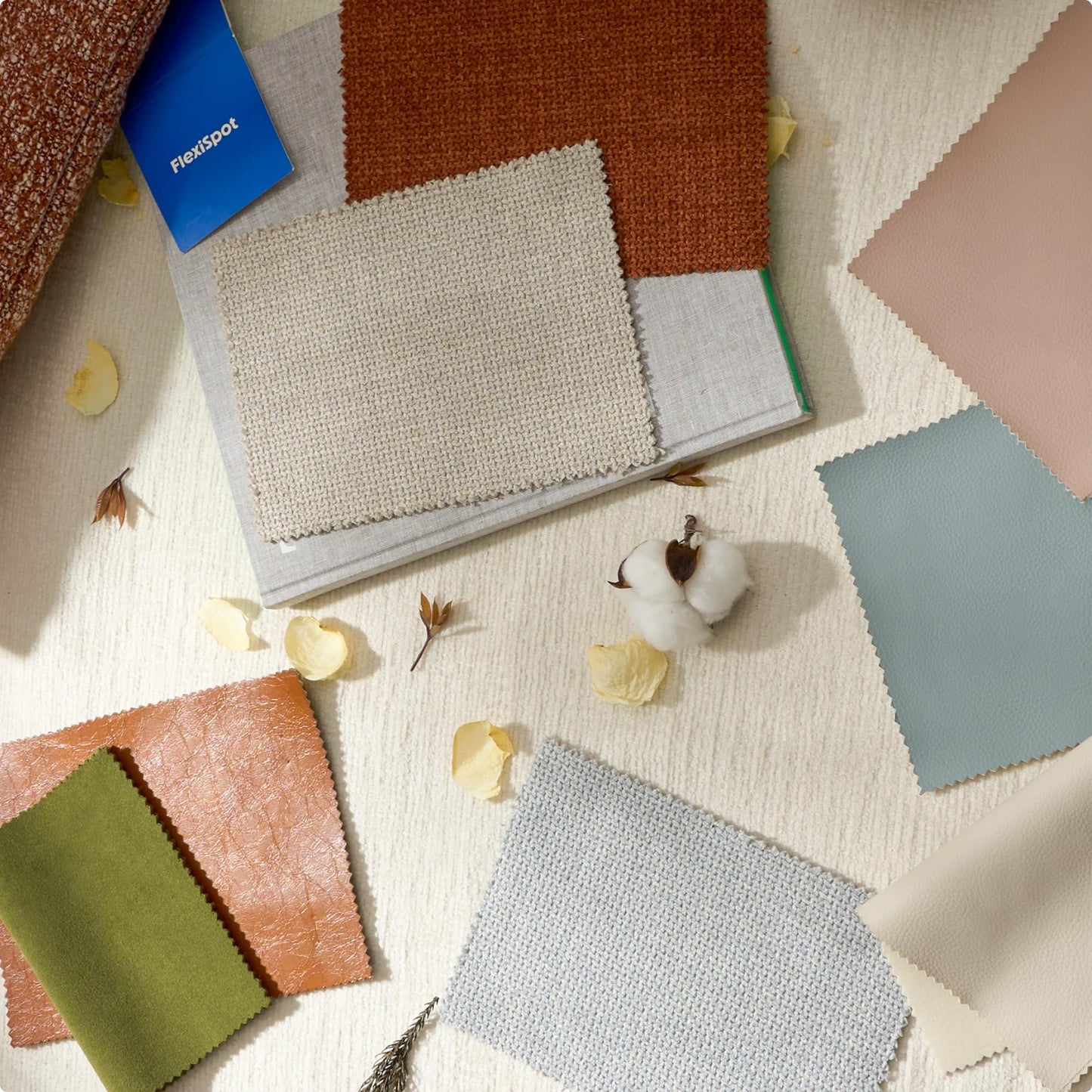 FLEXISPOT Lotus Swivel Recliner Chair for Adults, Oversized 360° Swivel Rocker Recliner, Fabric Glider Rocking Nursery Chair, Side Pocket, 350 Lbs Capacity, Living Room, Bedroom, Nursery, XRC7 Orange