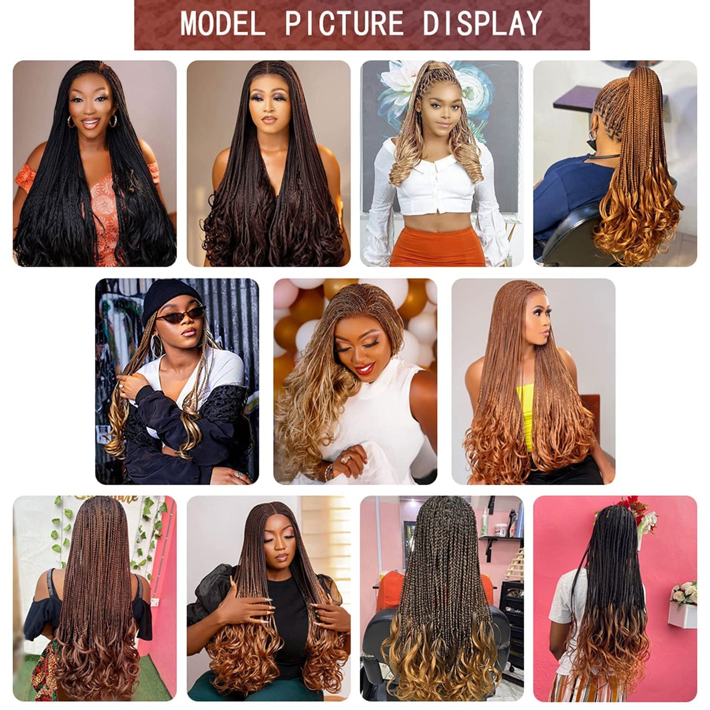 Amir Hair 8 packs French Curly Braiding Hair 20 Inch Loose Wave Braiding Hair Pre Stretched Synthetic Hair Extensions (30-33#)