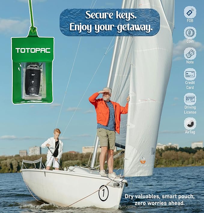 Waterproof Car Key FOB Pouch Submersible Dry Bag Holder for ID Credit Cards Cash Keys Case Swim Surf Floating Wallet