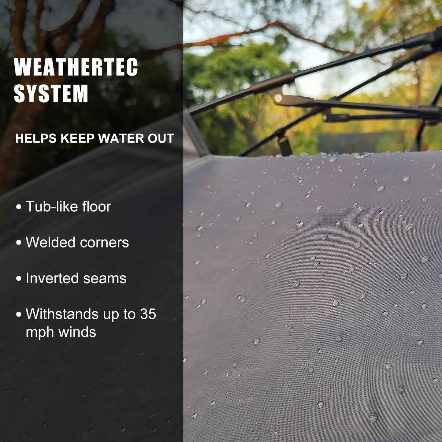 1/2/3/4 Person Pop-Up Camping Tent, Instant Setup Family Tent with Double Layer & Large Mesh Windows, Portable for Hiking, Backpacking & Outdoor Adventures, Waterproof & Windproof