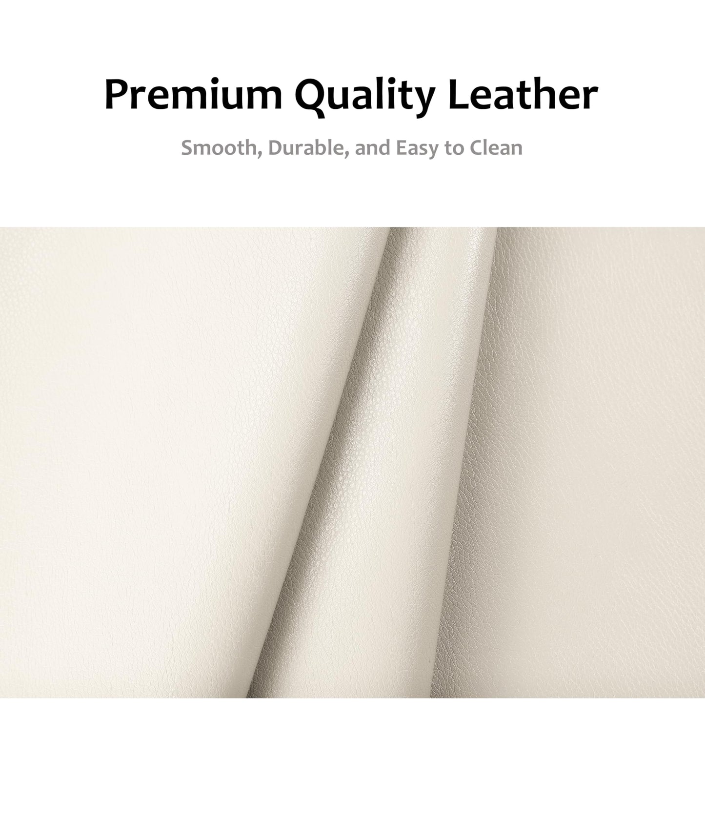 GarveeHome Leather Recliner Chair, Manual Recliner w/Comfortable Arms and Cup Holders for Living Room CF8011 - Beige, Medium