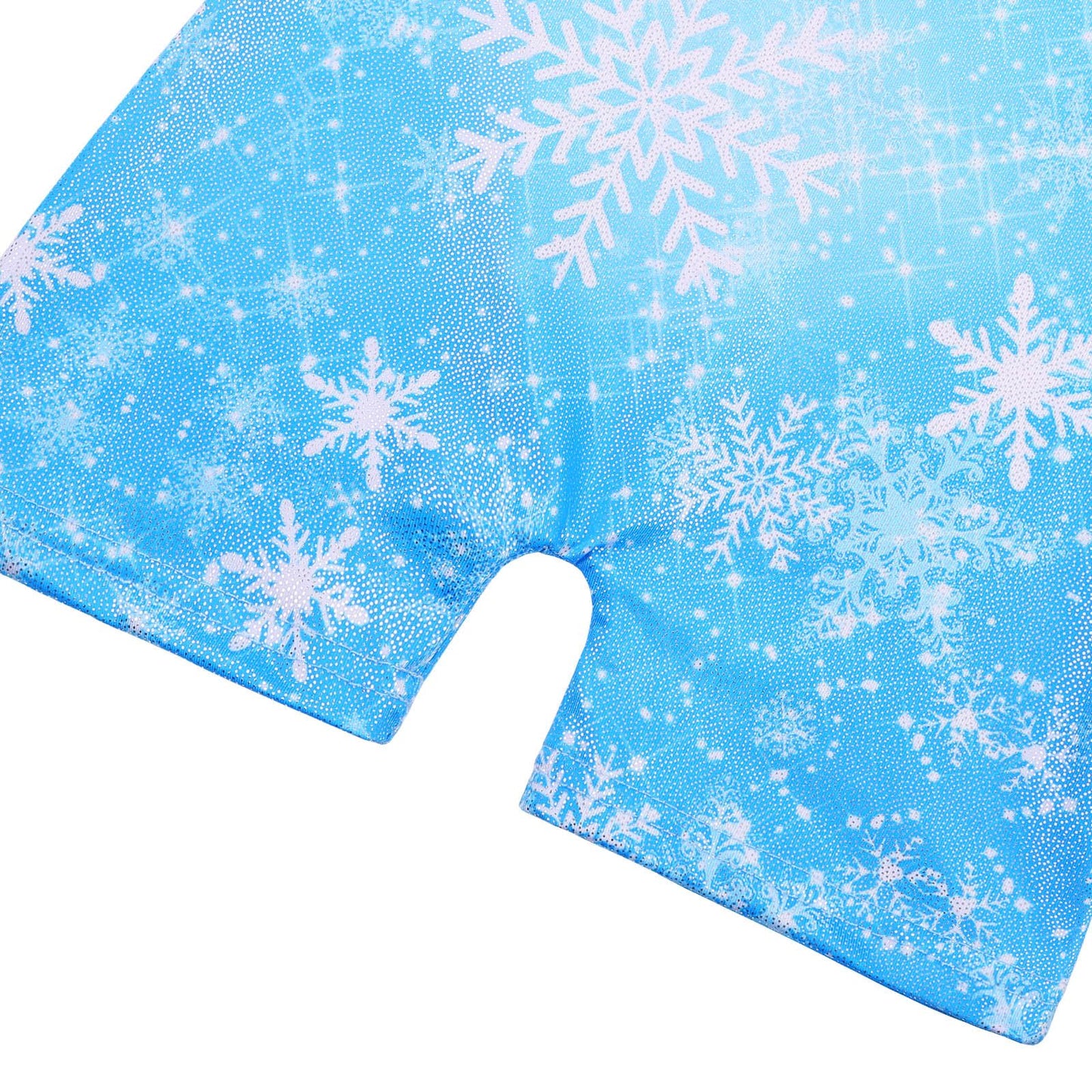 BAOHULU Leotard for Girls Gymnastics Toddler Tank Biketards Shorts Shiny Diamond Kids Dancewear B389_SnowflakeBlue_90