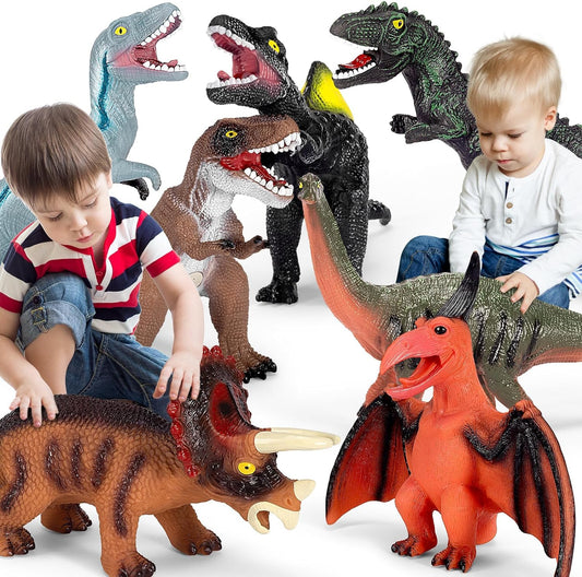 Kissdream 7 Piece Jumbo Dinosaur Toys Big Dinosaur Toy for Boys Realistic Giant Dinosaur Toys for Kids 3-5 - Perfect Dinosaur Gifts for Kids