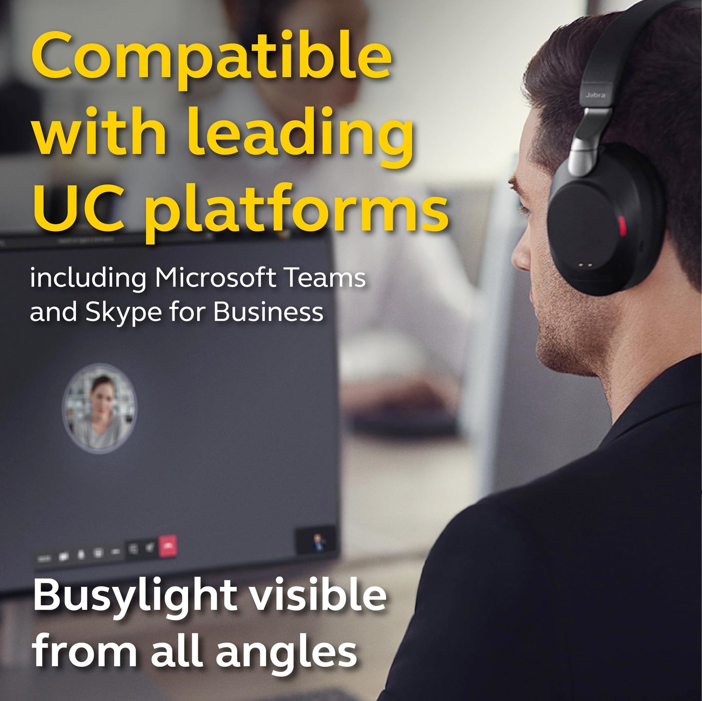 Jabra EVOLVE2 85, LINK380C UC Stereo Stand Black