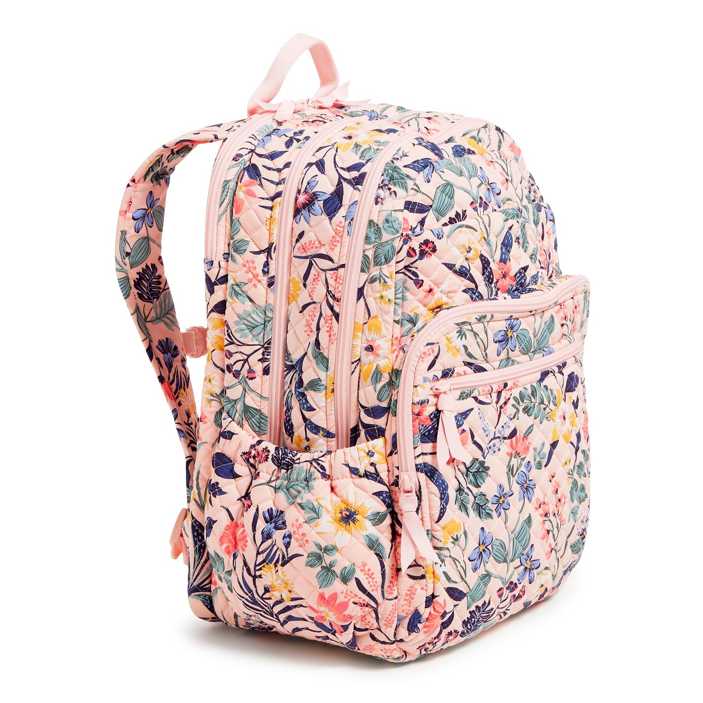Vera Bradley Cotton XL Campus Backpack, Paradise Coral