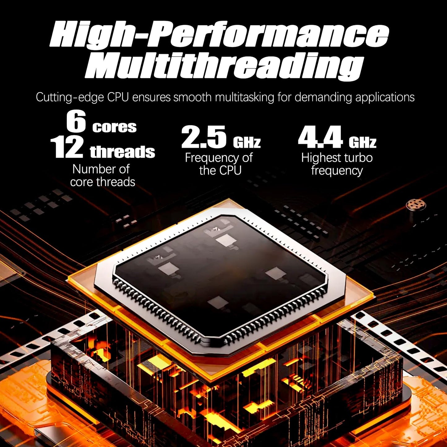 LXZ Gaming PC Desktop, I5-12400F, 2.5GHz, GeForce RTX 3050 6GB, 16GB DDR4 RAM, 1TB NVME SSD, for Gaming and Work, Black