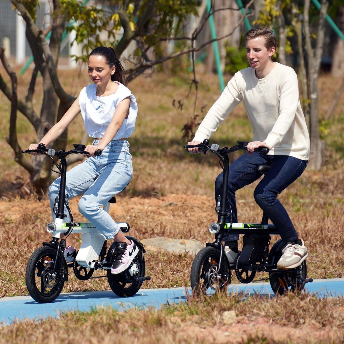 isinwheel U1 Electric Bike for Adults 500W Motor, 20 mph Folding Ebike