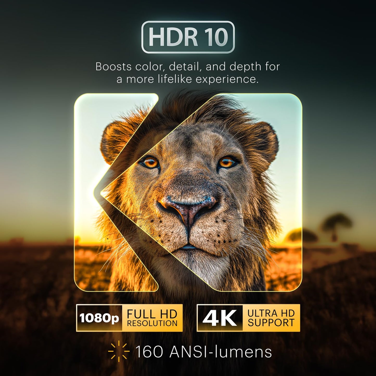 Kodak Luma 500 Mini Projector | 1080p Full HD Portable Outdoor Projector with Wi-Fi, Bluetooth, HDMI & USB | Google TV 11.0 OS, Netflix Certified, Chromecast Built-In, Black, 150