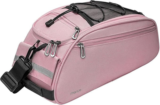 MOSISO Bike Rack Bag, Waterproof Bicycle Trunk Pannier Rear Seat Pouch Cycling Bike Carrier Backseat Storage Luggage Saddle Shoulder Bag